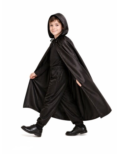 Mantello nero 8/10 anni | Costumi per bambini Il Re del Carnevale